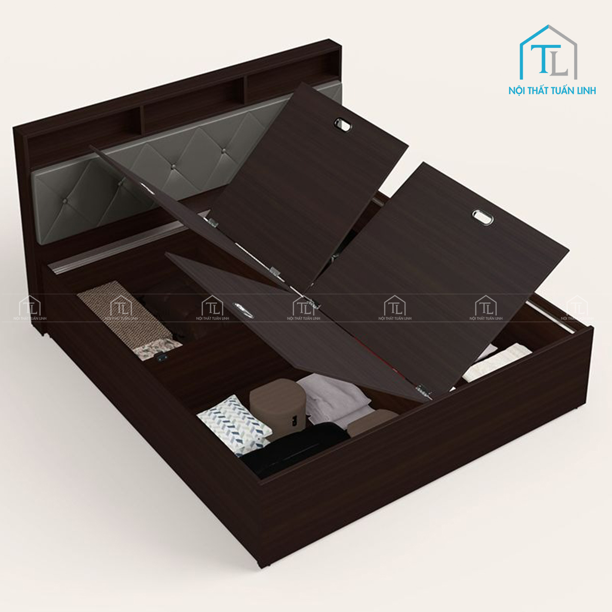 Giường ngủ gỗ công nghiệp thiết kế hiện đại bền đẹp