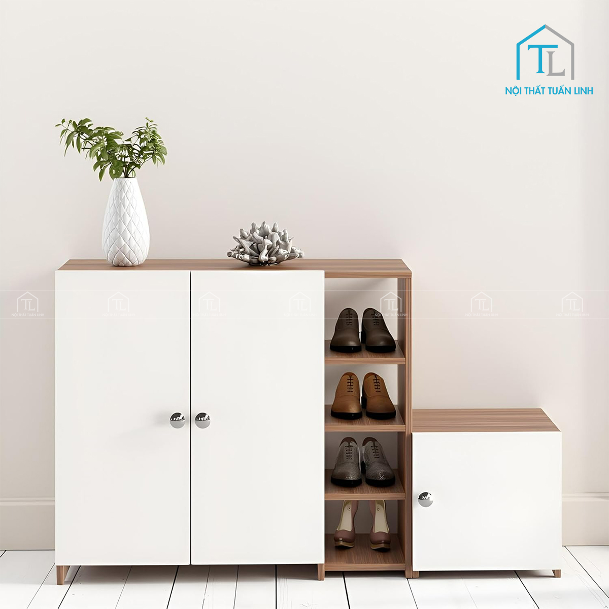 Tủ giày dép gỗ công nghiệp thiết kế hiện đại đa năng