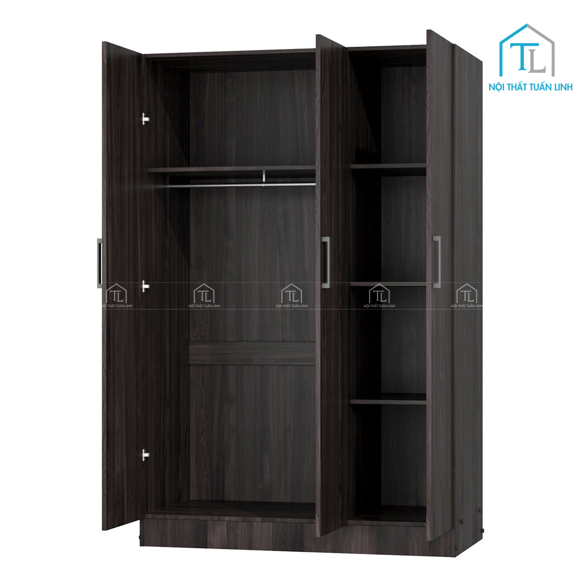 Tủ quần áo 3 cánh gỗ MDF thiết kế hiện đại đa năng