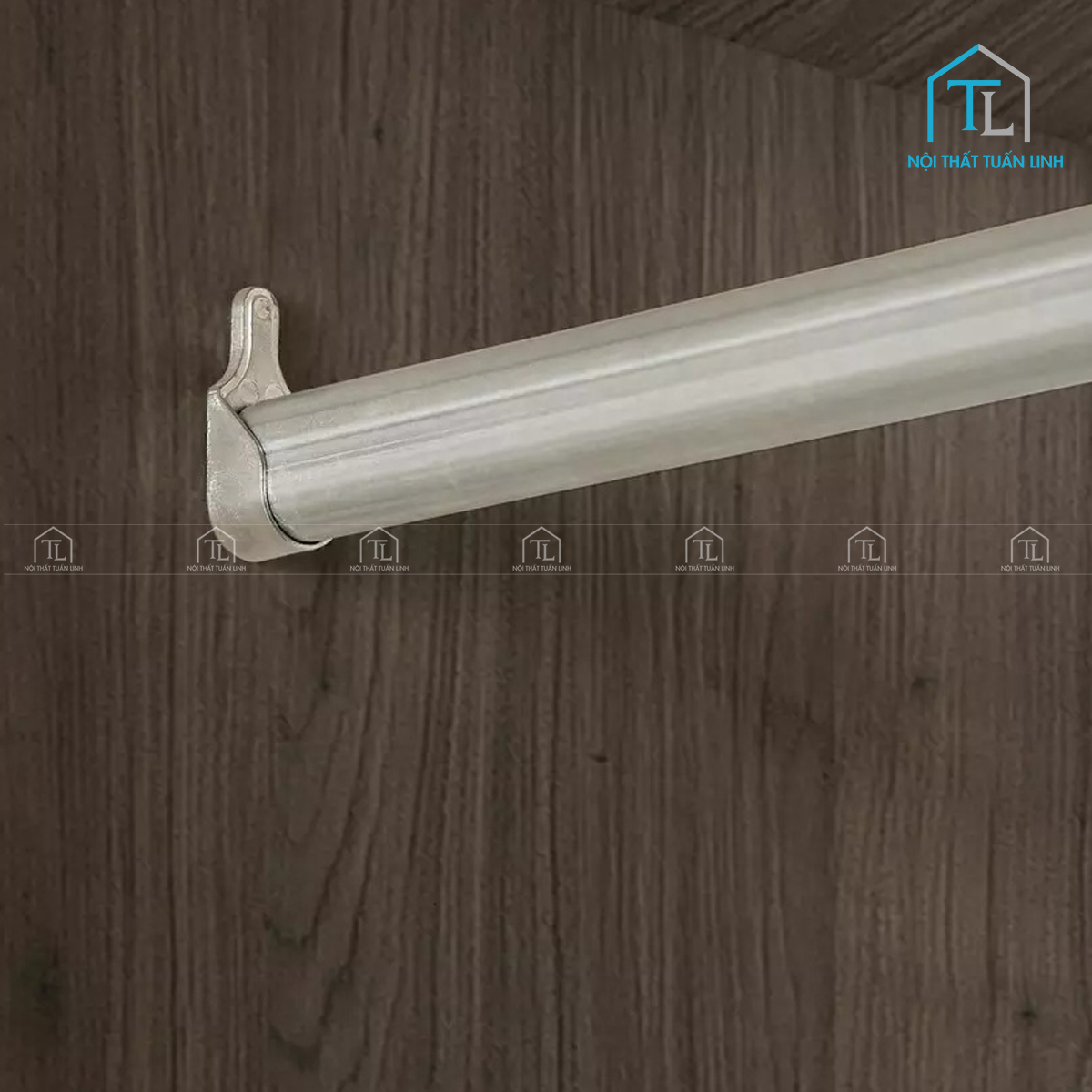 Tủ quần áo cửa lùa 2 cánh gỗ MDF vân gỗ óc chó hiện đại