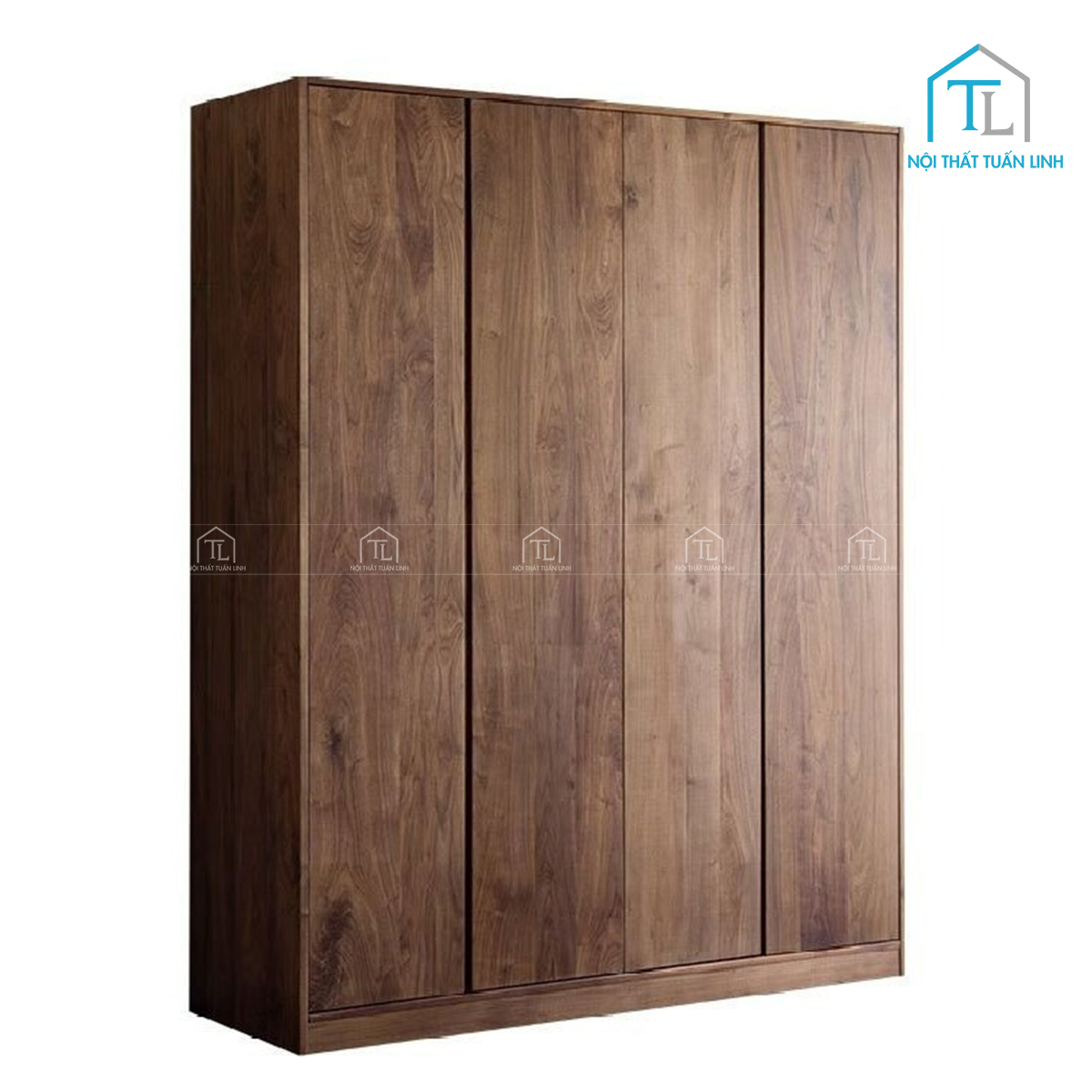 Tủ quần áo gỗ óc chó cáo cấp thiết kế hiện đại